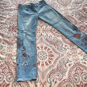 Anthropologie Embroidered Jeans